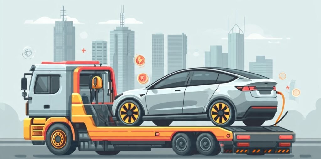 Electric Vehicle Towing in Melbourne: What EV Owners Need to Know Before Calling a Tow Truck 2 Electric Vehicle Towing is becoming an increasingly important service as electric vehicles are no longer a niche choice on Melbourne roads. In May 2026, EVs accounted for over 20 percent of all new light vehicle sales in Australia, more than double the market share recorded just twelve months earlier. Tesla, BYD, Kia, Hyundai, BMW, Mercedes, Polestar, and a growing list of Chinese-brand EVs are appearing in driveways right across Melbourne's suburbs, from Toorak and Brighton to Craigieburn and Werribee.